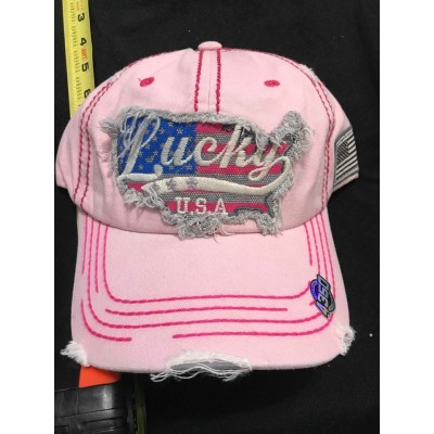 Lucky USA Ladies Hat Washed Pink  eb-37304910